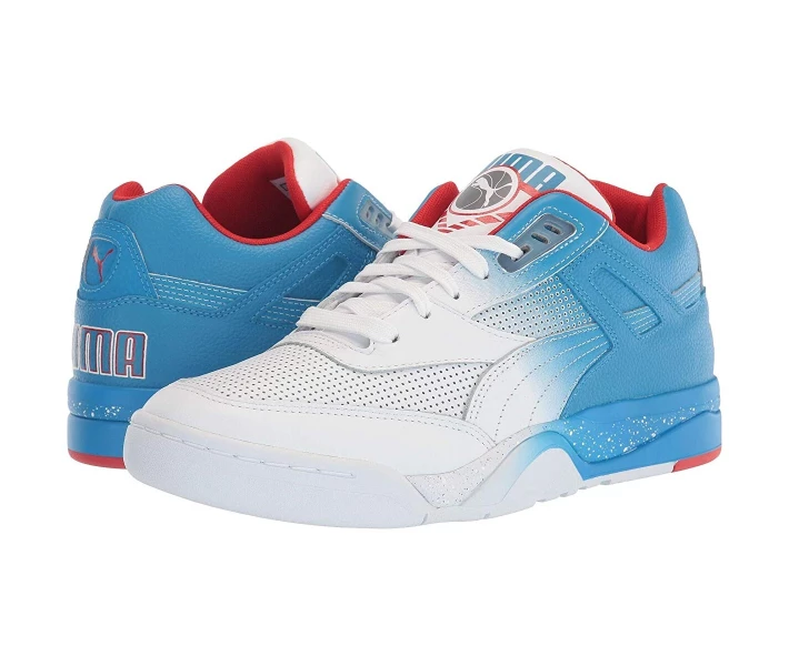 Фото - чоловічий кросівок Кросівки баскетбольні Puma Palace Guard Retro Puma White/Indigo Bunting/High Risk Red 45