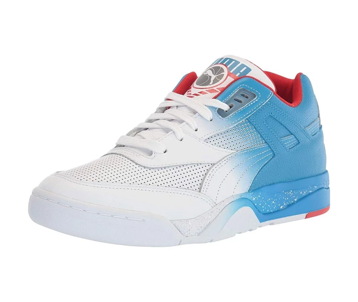 Фото - чоловічий кросівок Кросівки баскетбольні Puma Palace Guard Retro Puma White/Indigo Bunting/High Risk Red 45