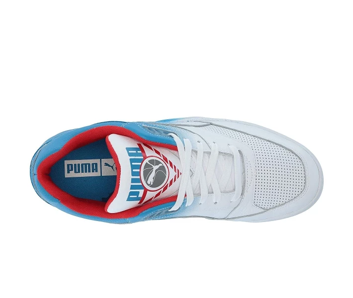 Фото - чоловічий кросівок Кросівки баскетбольні Puma Palace Guard Retro Puma White/Indigo Bunting/High Risk Red 45