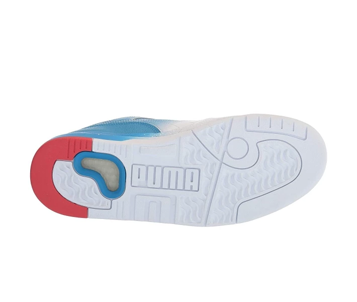 Фото - чоловічий кросівок Кросівки баскетбольні Puma Palace Guard Retro Puma White/Indigo Bunting/High Risk Red 45