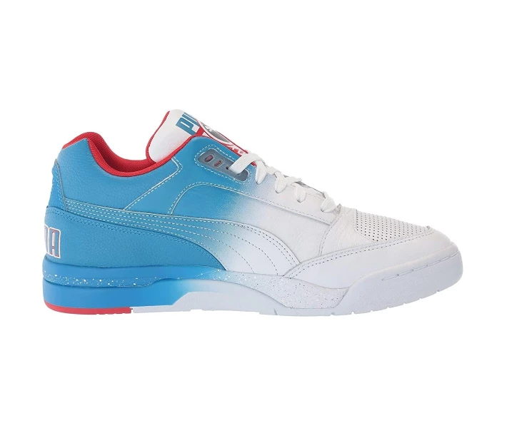 Фото - чоловічий кросівок Кросівки баскетбольні Puma Palace Guard Retro Puma White/Indigo Bunting/High Risk Red 45