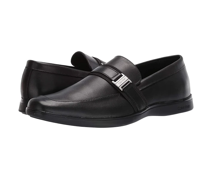 Фото - чоловічу туфлю Туфлі лофери Calvin Klein Josiah Black Crust Leather 41