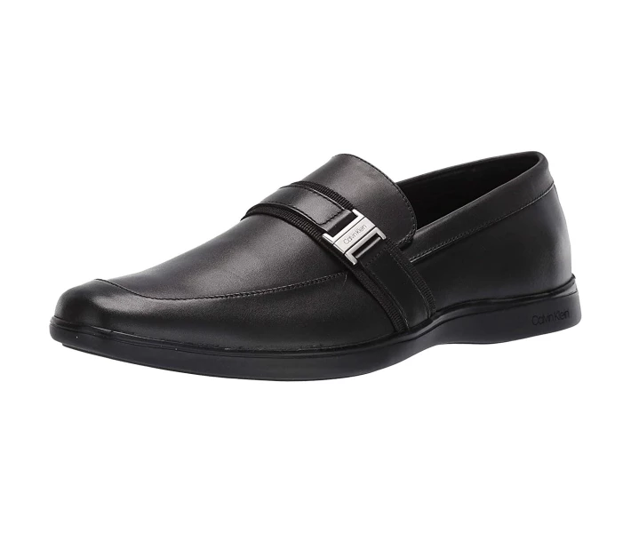 Фото - чоловічу туфлю Туфлі лофери Calvin Klein Josiah Black Crust Leather 41