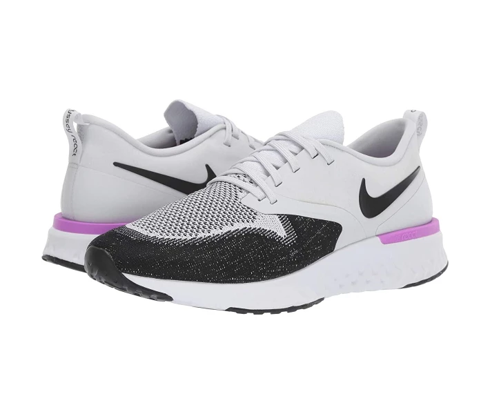 Фото - чоловічий кросівок Кросівки Nike Odyssey React Flyknit 2 Pure Platinum/Black/White/Hyper Violet 44