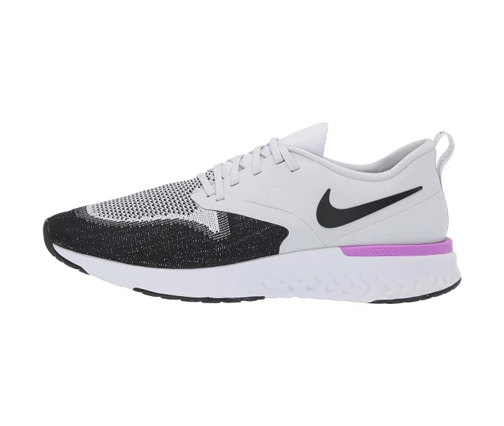 Фото - чоловічий кросівок Кросівки Nike Odyssey React Flyknit 2 Pure Platinum/Black/White/Hyper Violet 44