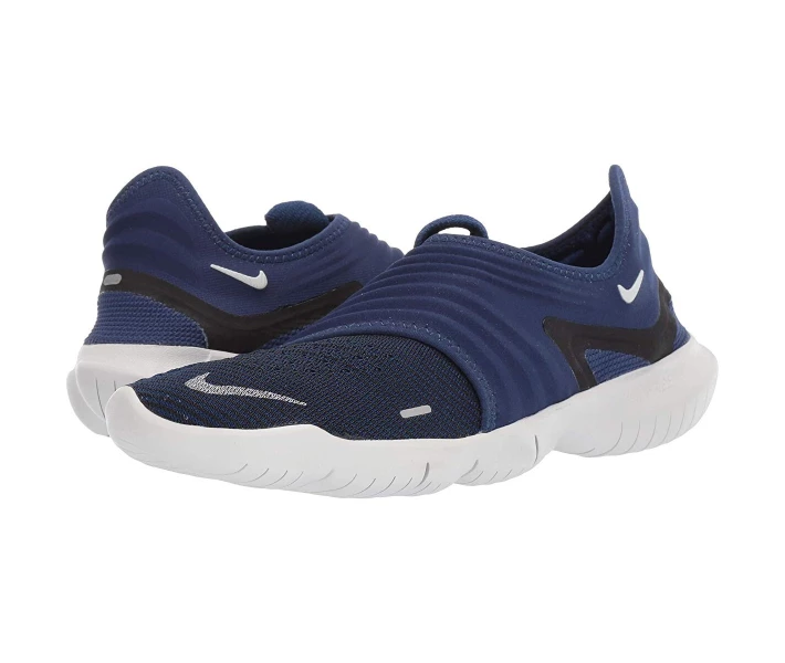 Фото - чоловічий кросівок Кросівки Nike Free RN Flyknit 3.0 Blue Void/Metallic Silver/Black 38.5