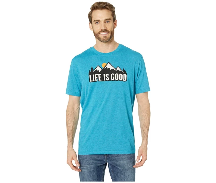 Фото - чоловічу футболку Футболка Life is Good LIG Mountains Cool Tee Blue M