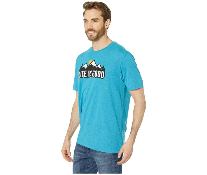 Фото - чоловічу футболку Футболка Life is Good LIG Mountains Cool Tee Blue M