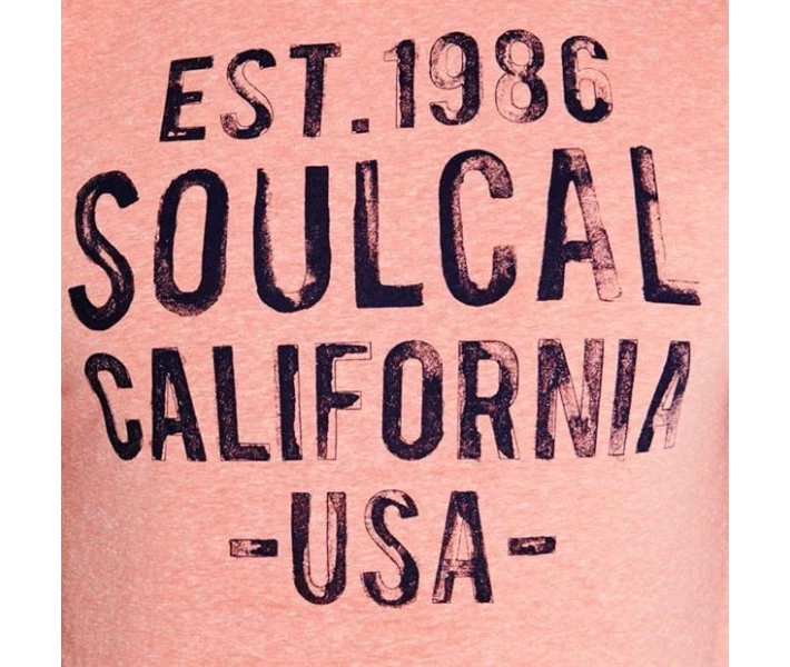 Фото - чоловічу футболку Футболка SoulCal Textured Flecked Bright Coral S