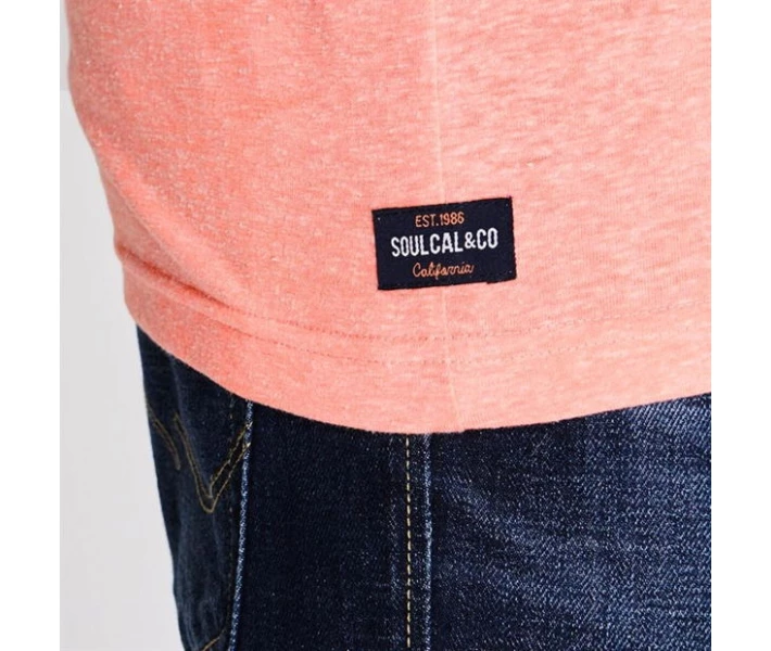 Фото - чоловічу футболку Футболка SoulCal Textured Flecked Bright Coral S