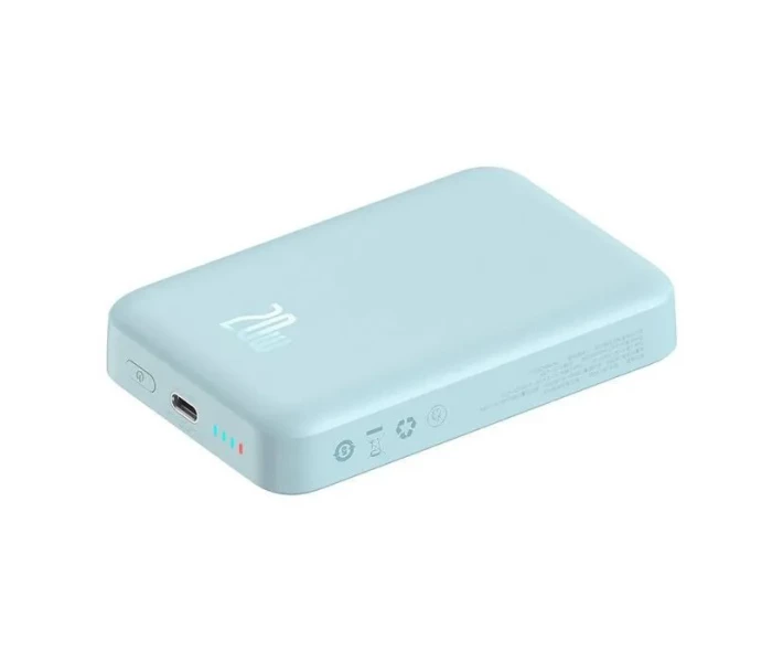 Фото - універсальну мобільну батарею Павербанк BASEUS Magnetic Fast Charge 10000mAh 20W з бездротовою зарядкою Qi 15W Blue (PPCX110103)