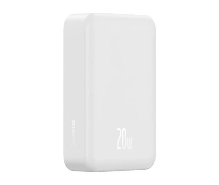 Фото - універсальну мобільну батарею Павербанк BASEUS Magnetic Mini 20000mAh 20W з бездротовою зарядкою Qi 15W White (PPCX150002)