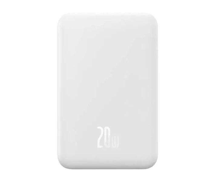 Фото - універсальну мобільну батарею Павербанк BASEUS Magnetic Mini 20000mAh 20W з бездротовою зарядкою Qi 15W White (PPCX150002)