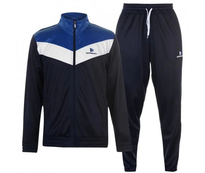Фото - чоловічий спортивний костюм Спортивний костюм Donnay Poly Nvy / Wht / Royal XL