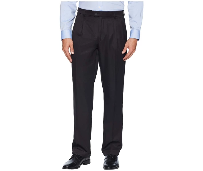 Фото - чоловічі штани Штани Perry Ellis Double Pleated Classic Fit Performance Dress Pants Black 30W 32L