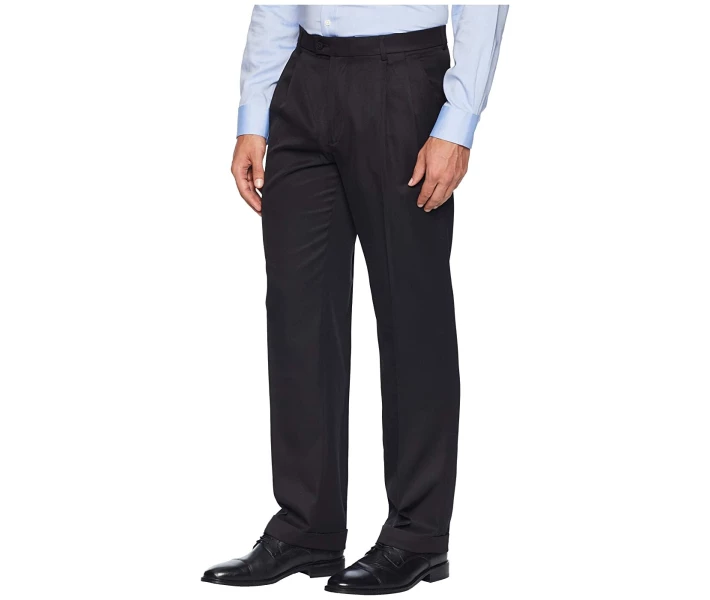 Фото - чоловічі штани Штани Perry Ellis Double Pleated Classic Fit Performance Dress Pants Black 30W 32L