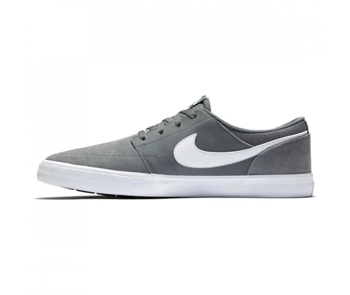Фото - чоловічий кед Кеди Nike SB Solarsoft Portmore 2 Skate Grey/White 40