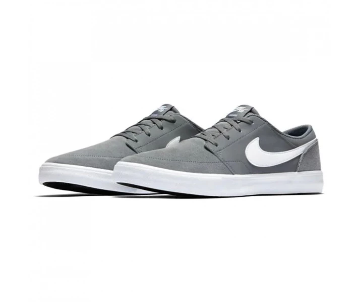 Фото - чоловічий кед Кеди Nike SB Solarsoft Portmore 2 Skate Grey/White 40