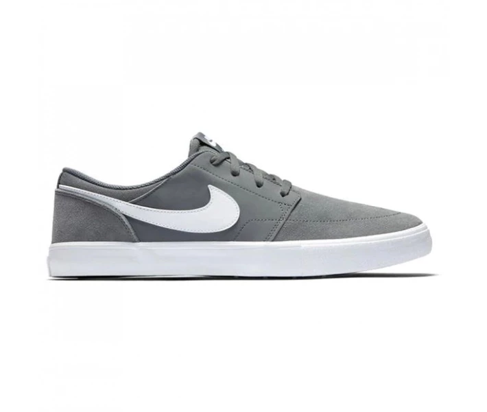 Фото - чоловічий кед Кеди Nike SB Solarsoft Portmore 2 Skate Grey/White 40