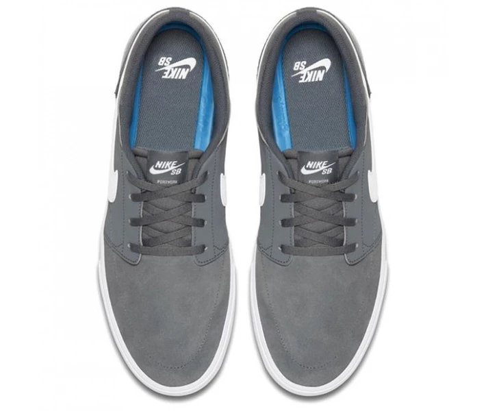 Фото - чоловічий кед Кеди Nike SB Solarsoft Portmore 2 Skate Grey/White 44.5