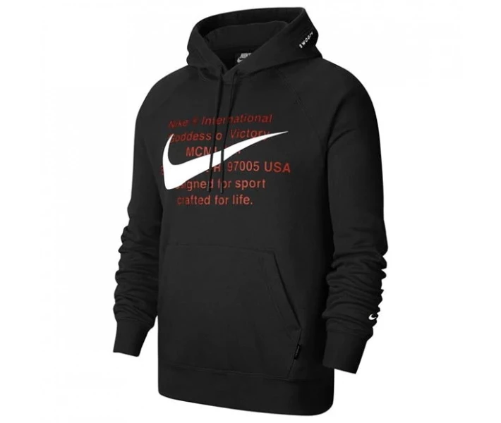 Фото - чоловіче худі Худі Nike Swoosh OTH HoodSn02 Black / White XL
