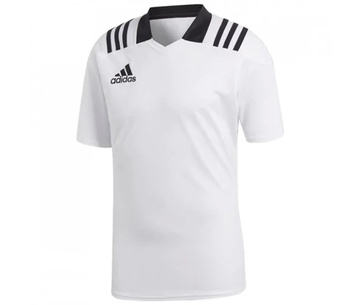 Фото - чоловічу футболку Футболка adidas 3-Stripes Fitted Men’s Rugby Shirt White/Black M