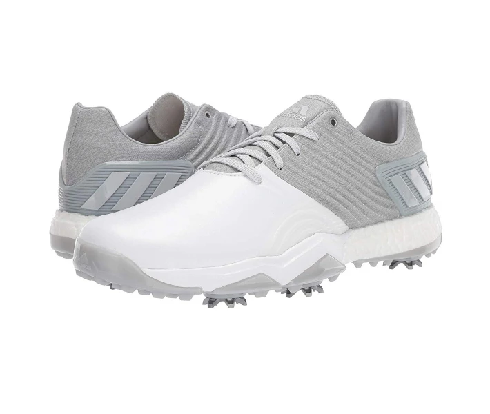 Фото - чоловічий кросівок Кросівки для гольфу Adidas adiPower 4orged Clear Onix/Matte Silver/White 46