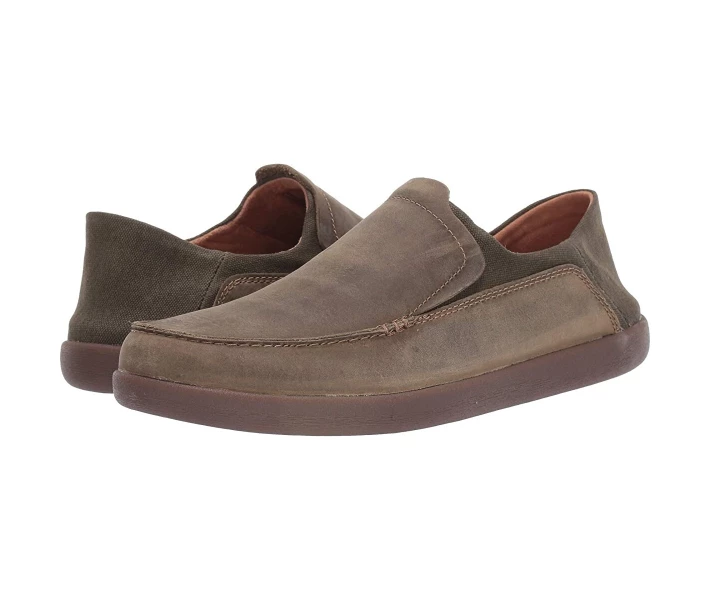 Фото - чоловічий сліпон Сліпони Clarks Un Lisbon Lane Dark Olive Oily Leather/Textile 46
