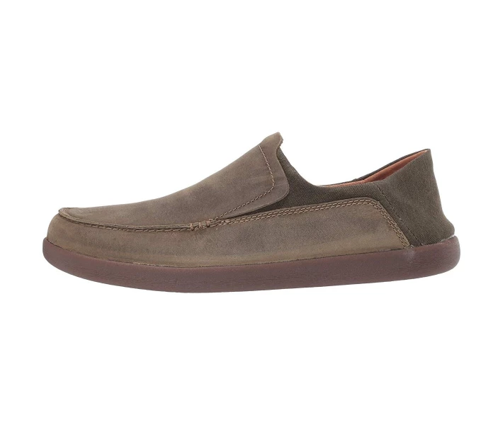 Фото - чоловічий сліпон Сліпони Clarks Un Lisbon Lane Dark Olive Oily Leather/Textile 46