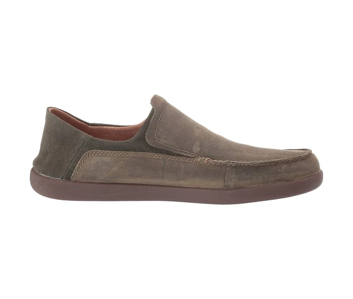 Фото - чоловічий сліпон Сліпони Clarks Un Lisbon Lane Dark Olive Oily Leather/Textile 46