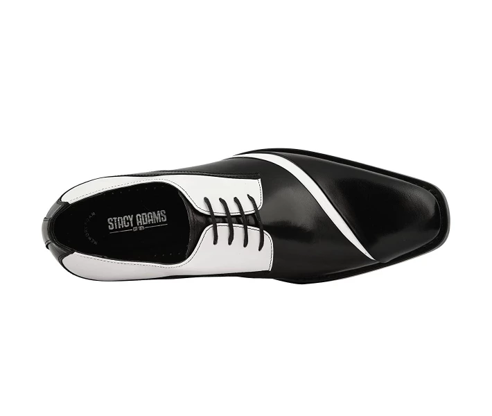 Фото - чоловічу туфлю Туфлі оксфорди Stacy Adams Talmadge Lace Up Oxford Black/White 48