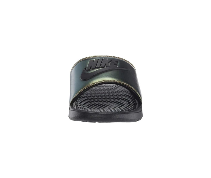 Фото - чоловічий шльопанець Шльопанці Nike Benassi JDI SE Black/Black/Electro Green/Bright Crimson 47.5