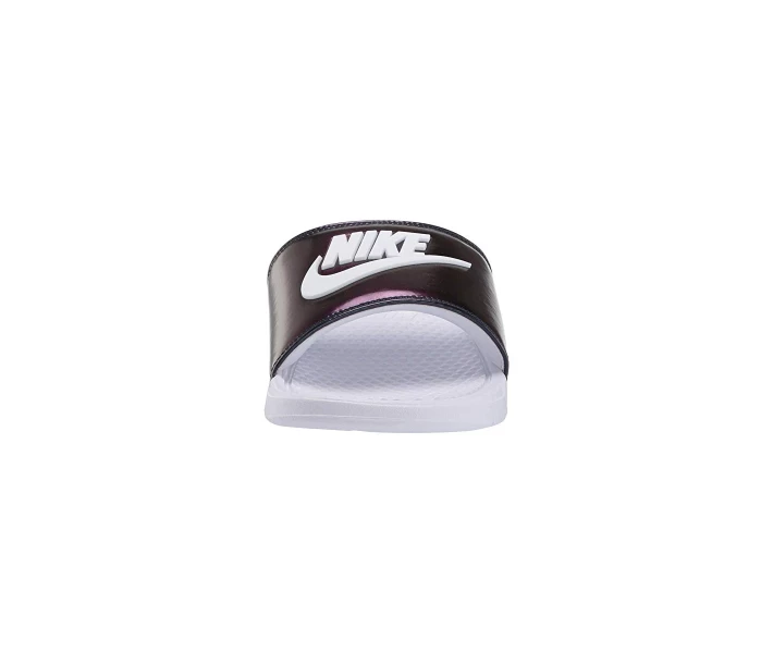 Фото - чоловічий шльопанець Шльопанці Nike Benassi JDI SE White/White/Lucid Green/Court Purple 45
