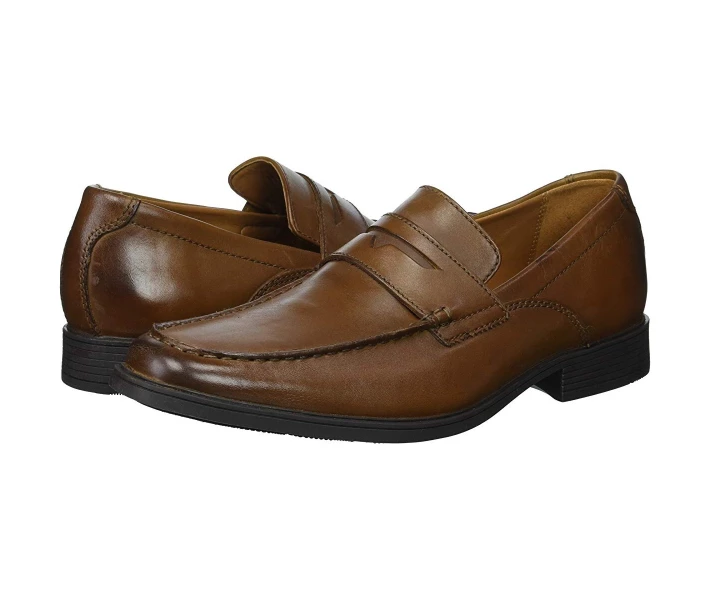 Фото - чоловічу туфлю Туфлі лофери Clarks Tilden Way Dark Tan Leather 44