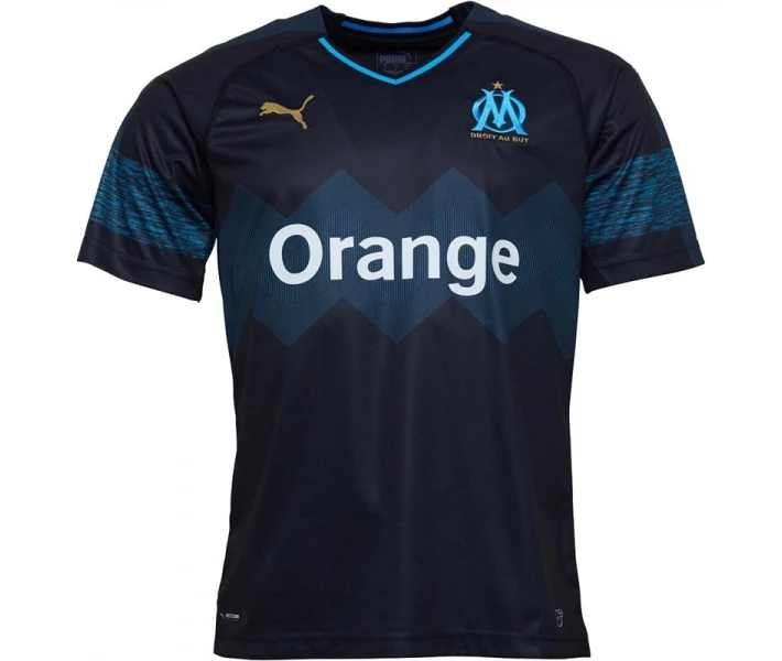 Фото - чоловічу футболку Футболка Puma Olympique Marseille Away Puma Black/Bleu Azur Black M