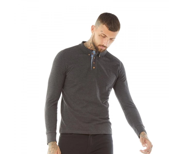Фото - чоловічий лонгслів Лонгслів Brave Soul Lincoln Dark Charcoal Marl Dark Charcoal M
