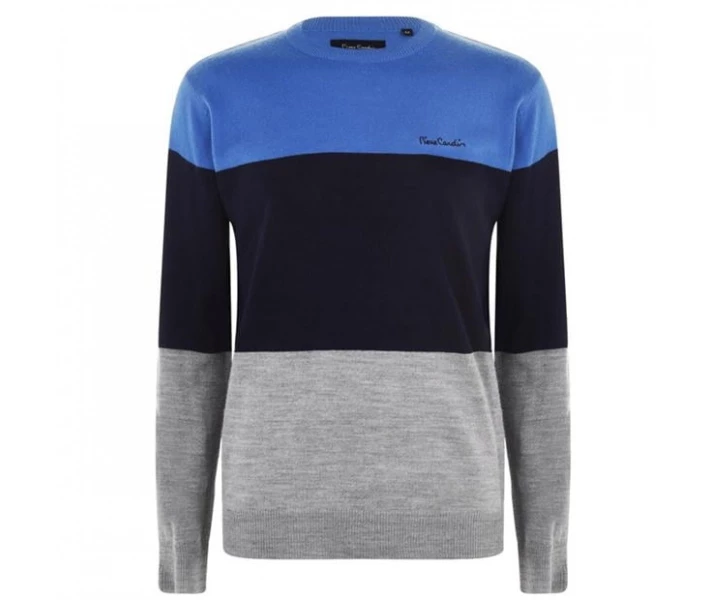 Фото - чоловічий джемпер Джемпер Pierre Cardin Colour Block Knit Blue / Navy / GreyM S