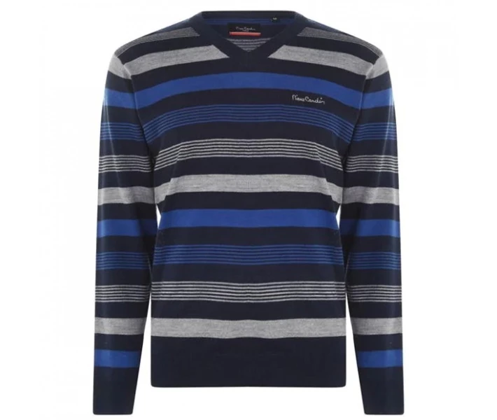 Фото - чоловічий джемпер Джемпер Pierre Cardin Mix Stripe Knit Navy / Cobalt S