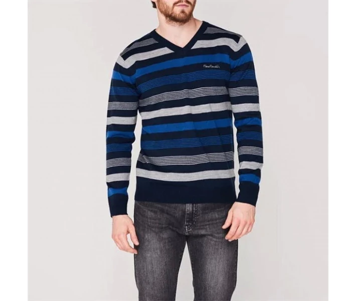 Фото - чоловічий джемпер Джемпер Pierre Cardin Mix Stripe Knit Navy / Cobalt S