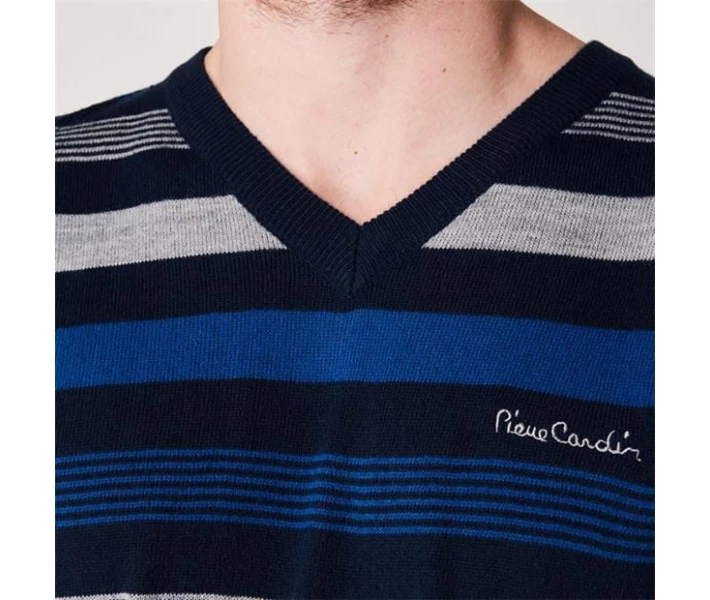 Фото - чоловічий джемпер Джемпер Pierre Cardin Mix Stripe Knit Navy / Cobalt S