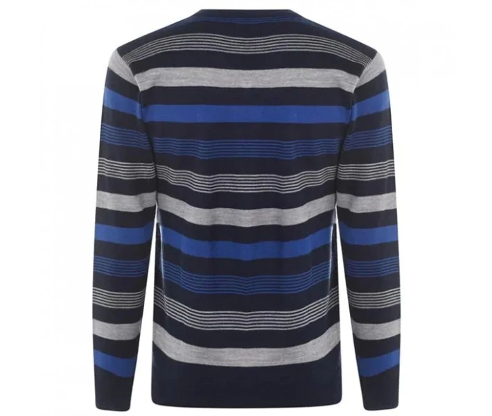 Фото - чоловічий джемпер Джемпер Pierre Cardin Mix Stripe Knit Navy / Cobalt S