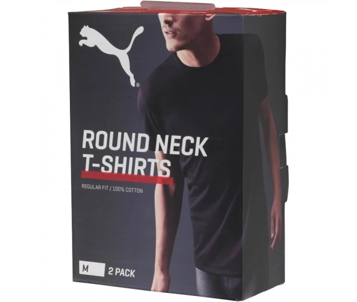 Фото - чоловічу футболку Футболка Puma Two Pack Neck Black Black L