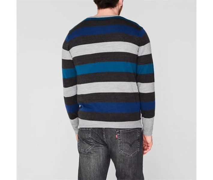 Фото - чоловічий джемпер Джемпер Pierre Cardin Stripe Knit Charcoal / Blue XL