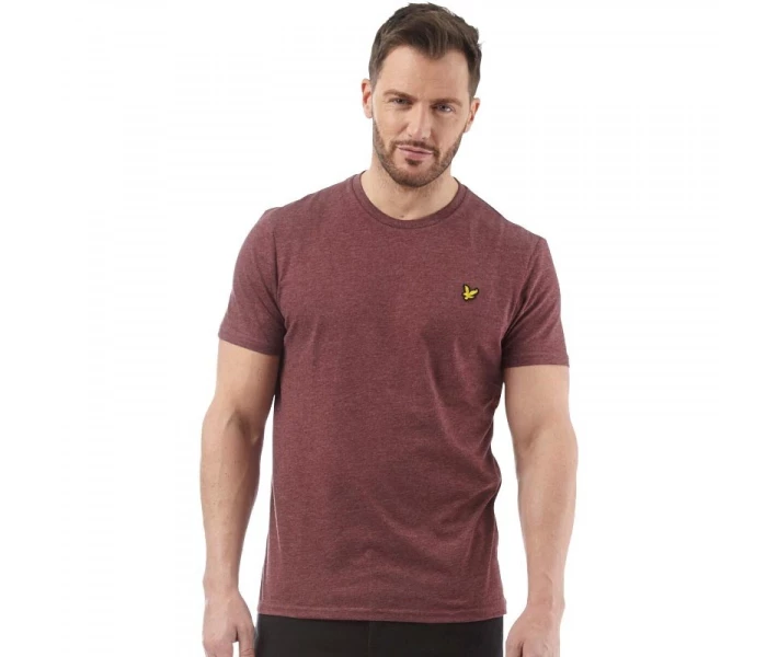 Фото - чоловічу футболку Футболка Lyle And Scott Vintage Neck Claret Marl Burgundy Marl XXL