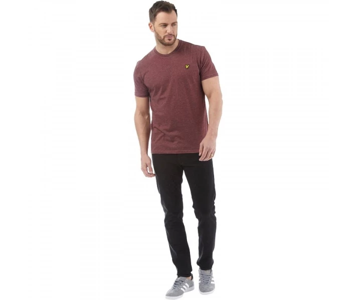 Фото - чоловічу футболку Футболка Lyle And Scott Vintage Neck Claret Marl Burgundy Marl XXL
