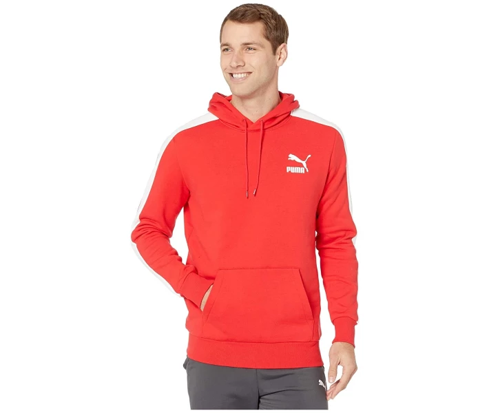 Фото - чоловіче худі Худі Puma Iconic T7 Fleece High Risk Red L