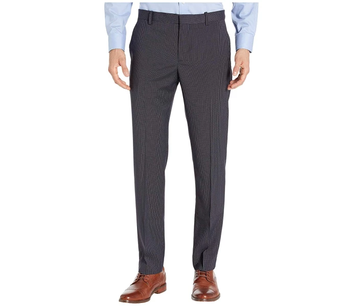 Фото - чоловічі штани Штани Perry Ellis Slim Fit Micro Check Stretch Pants Dark Sapphire 31W 32L