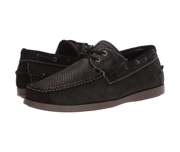 Фото - чоловічий мокасин Мокасини Steve Madden Gametyme Boat Shoe Black Emboss 40