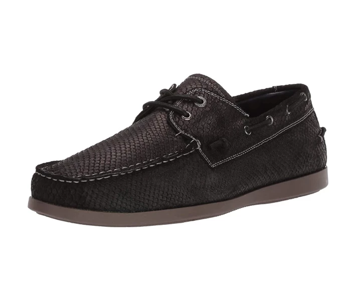 Фото - чоловічий мокасин Мокасини Steve Madden Gametyme Boat Shoe Black Emboss 40