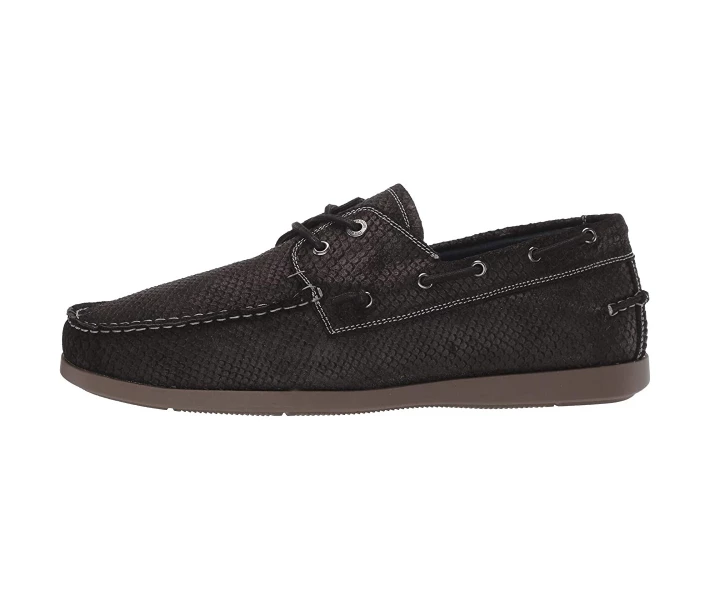 Фото - чоловічий мокасин Мокасини Steve Madden Gametyme Boat Shoe Black Emboss 40